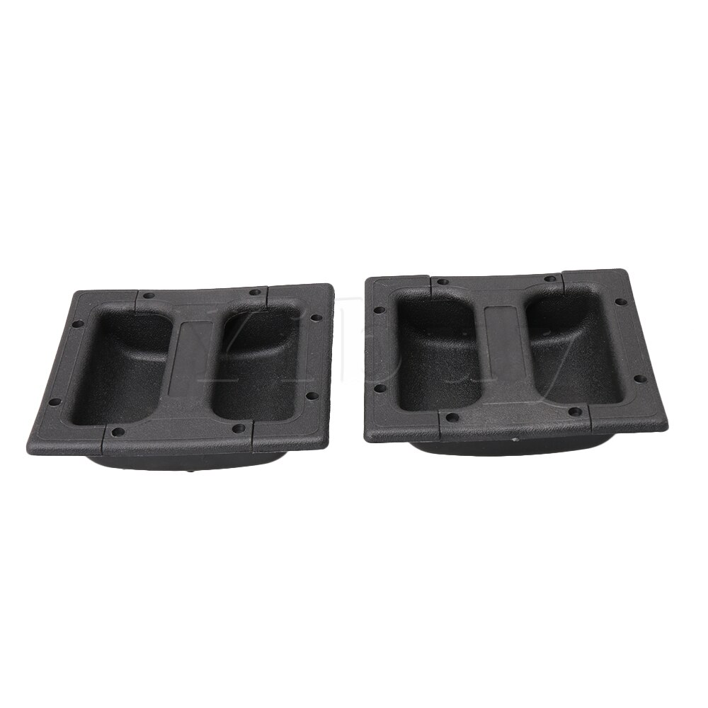 Yibuy 14.8x14x4cm Black Plastic Heavy Duty Recessed Handle for Guitar Amp Cabinet Speaker Pack of 2