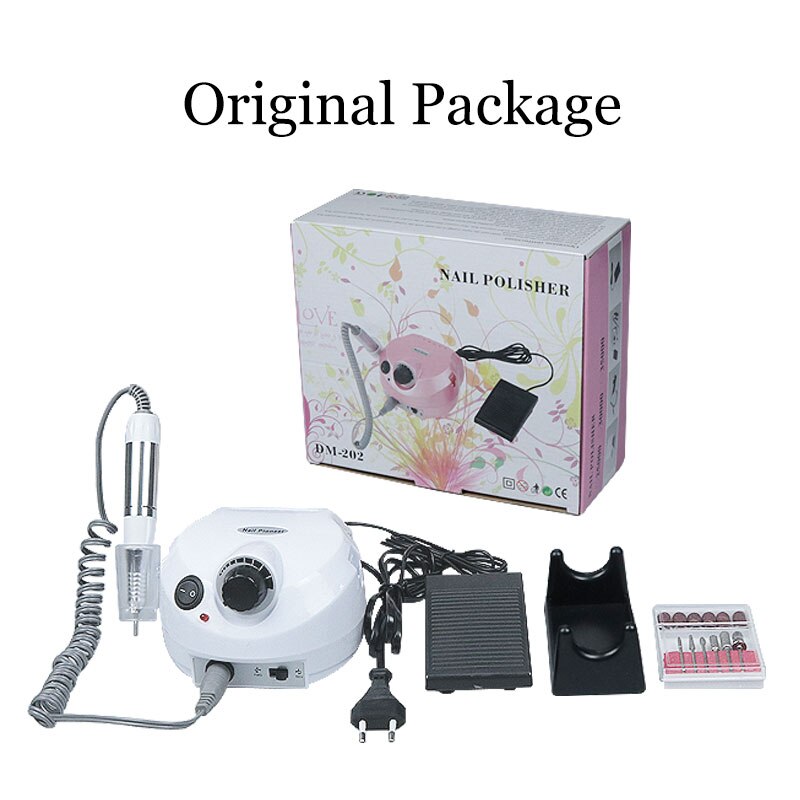 Nail Drill Machine 35000RPM Pro Manicure Machine Apparatus For Manicure Pedicure Kit Electric Nail File With Cutter Nail Tools