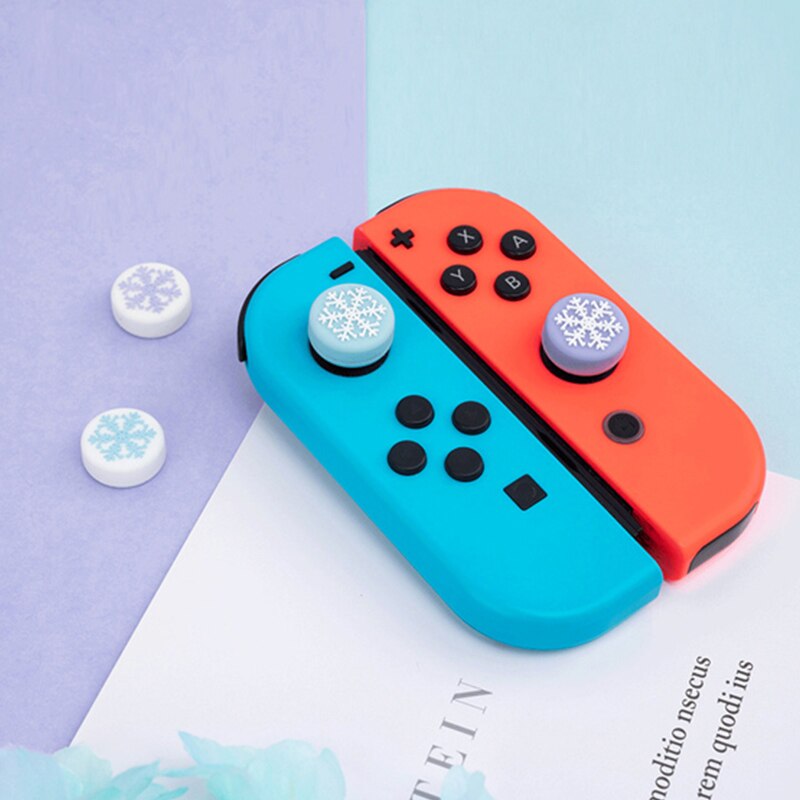 Sneeuwvlok Thumb Grip Voor Nintendo Switch Rocker Cap Joystick Cover Shell Joycon Controller Case Voor Nintendo Switch Accessoires