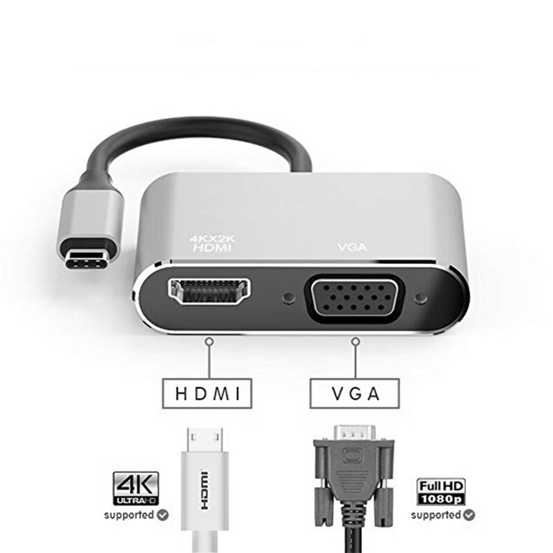 Usbタイプcドッキングステーションmacbook proの空気のhp、dellレノボ、usb cハブアダプタ、4 hdmi vga sd tf RJ45 pd高速充電