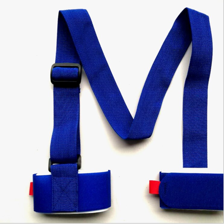 Einstellbar Nylon Skifahren Taschen Pol Schulter Hand Träger Peitsche Griff Riemen Porter Skifahren Haken Schleife Schutz Für Ski Snowboard: Blau