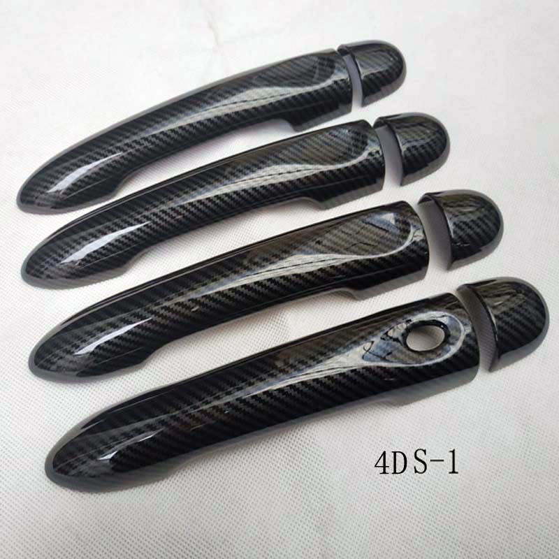 Deurgreep Cover Trim Cap Voor Renault Samsug Sm3 Fluence + Chrome Auto Accessoires Kleur Imatation Carbon Fiber: TQ-4d-s-1