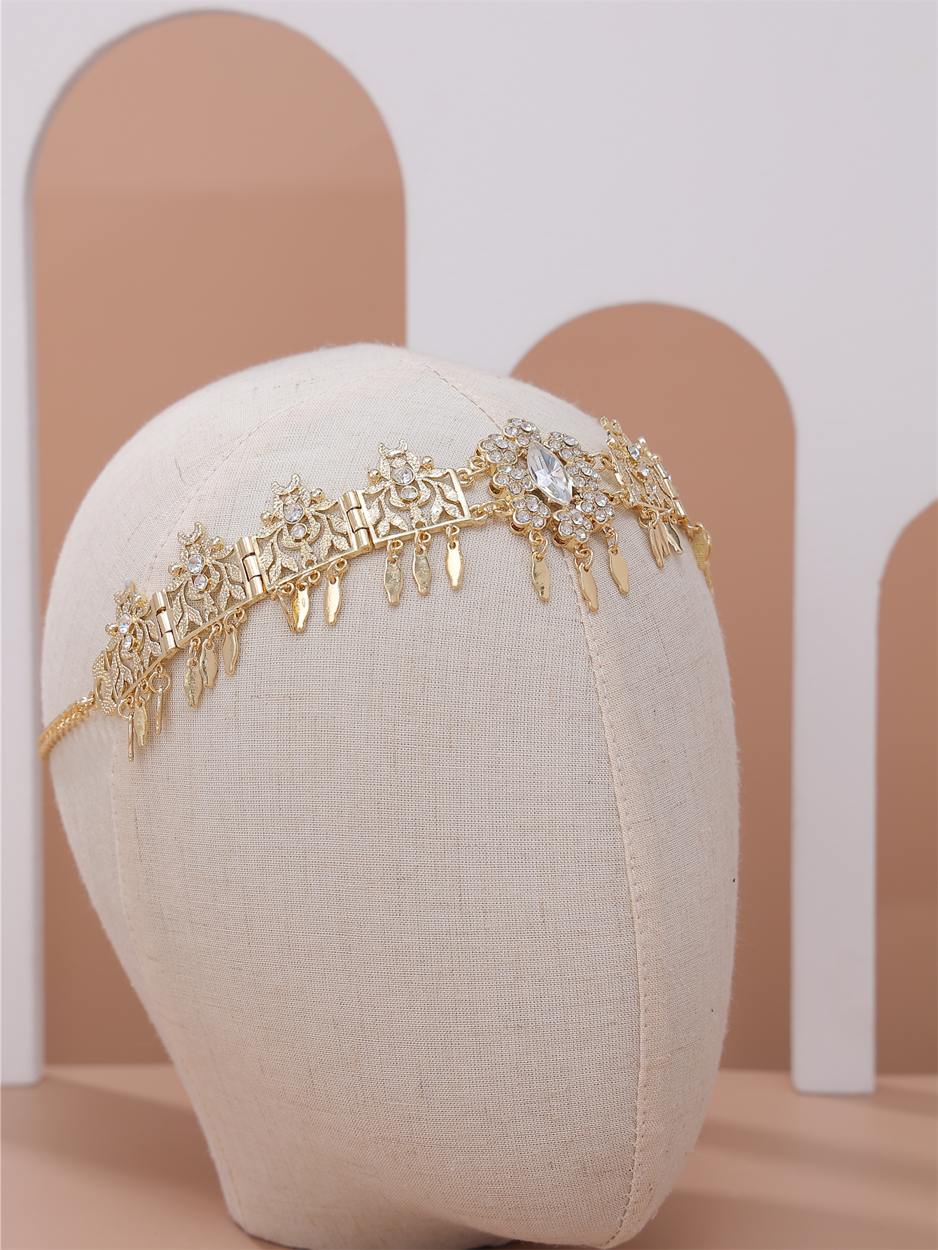 Arabian Bride Crown Hair Accessories Fine Jewelry Wedding Dress Crystal Headpiece Hair Clip