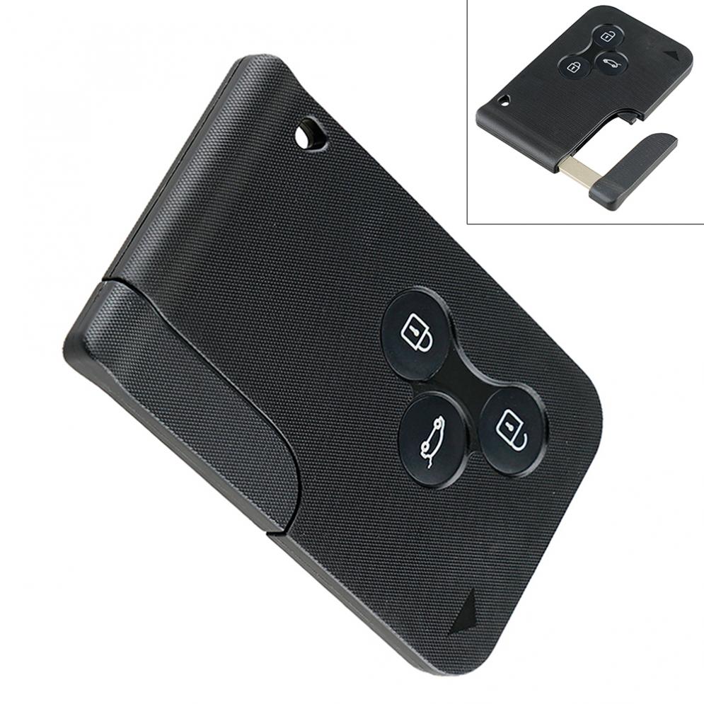 3 Knoppen Duurzaam Black Keyless Entry Vervanging Key Remote Fob Card Shell Case Voor Renault Clio Renault Megane