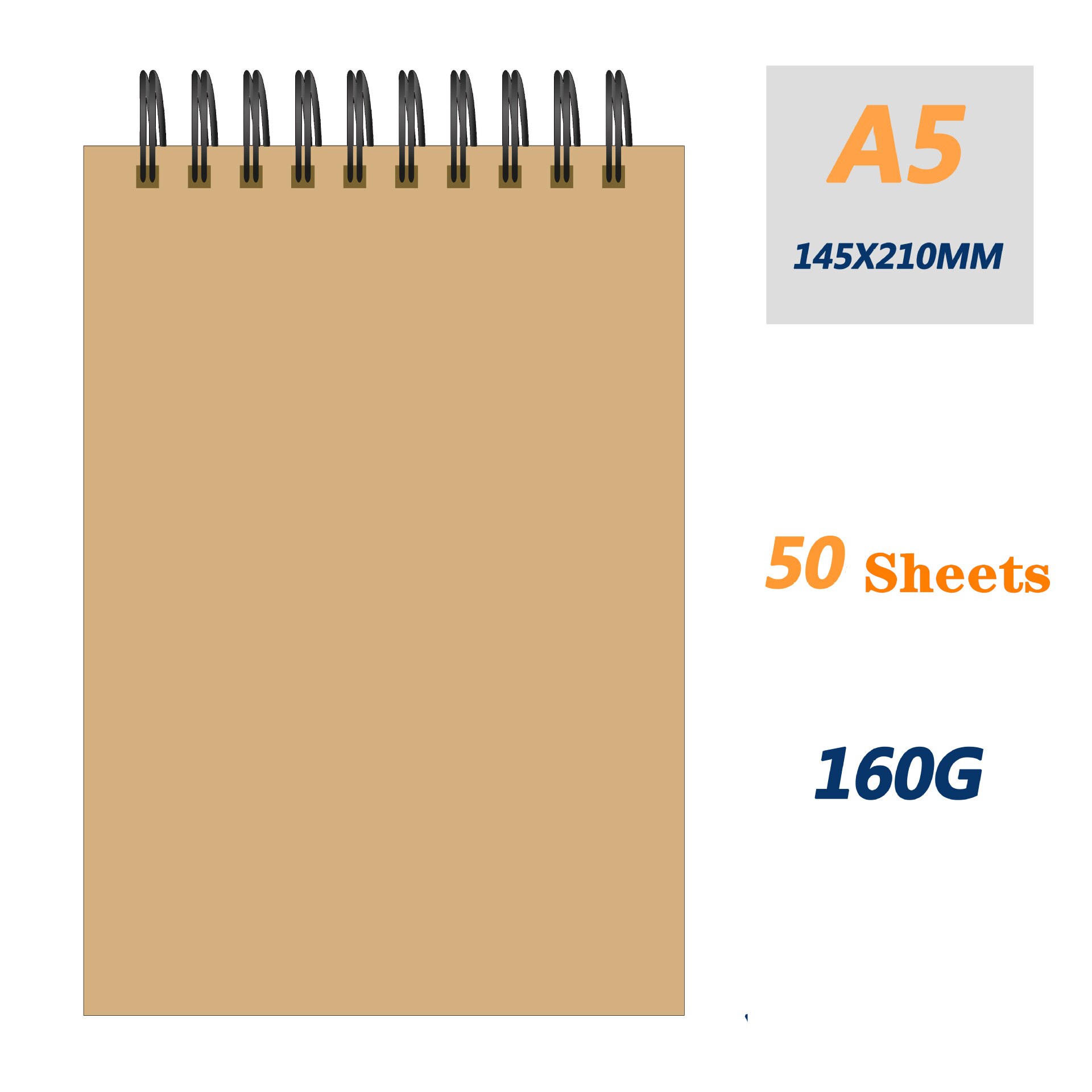 A5/B5/A4/ Agenda DIY Diary Ring Planner Notebook Spiral Sketchbook for Drawing Journal Kawaii Notepad Office Supplies Stationey: A5 50 Sheets B