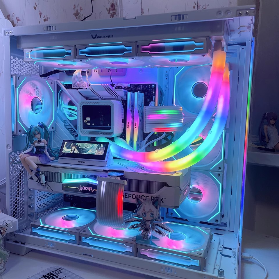 JUMPEAK Flexible 5V ARGB LED Tube néon bande lumineuse housse pour PC de jeu 120 240 360 AIO CPU eau liquide refroidisseur Modding