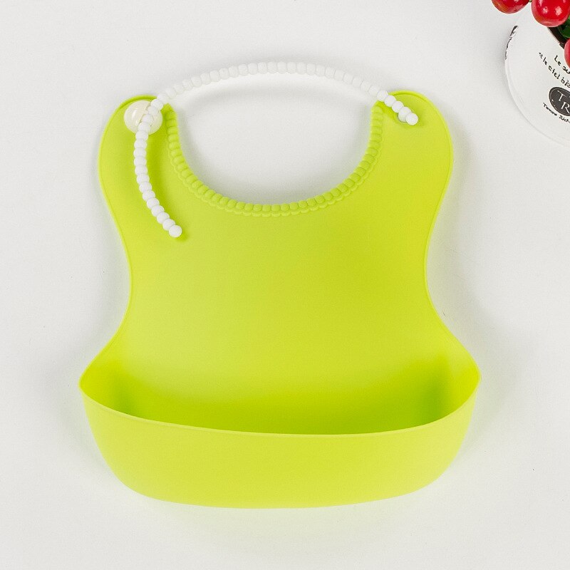 Ideacherry Jungen Mädchen Kleinkinder Silikon Fütterung Baby Lätzchen Wasserdicht Mittagessen Lätzchen Baby Speichel Handtuch Cartoon Schürzen Baby Zubehör: Light Green