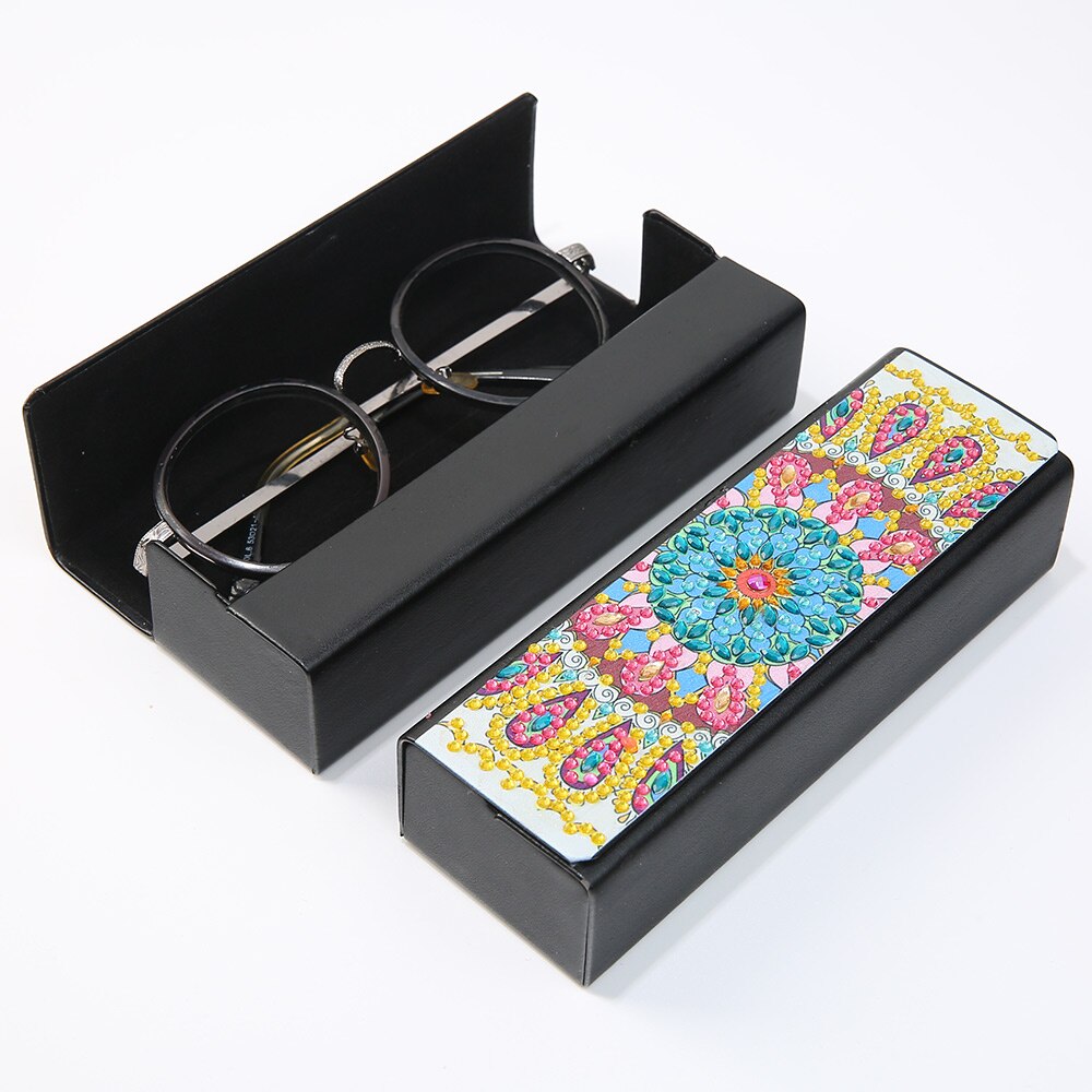 Boîte de lunettes de peinture diamant 5D bricolage | Mosaïque spéciale en forme de diamant, point de croix, broderie diamant, strass, décor artistique: 3