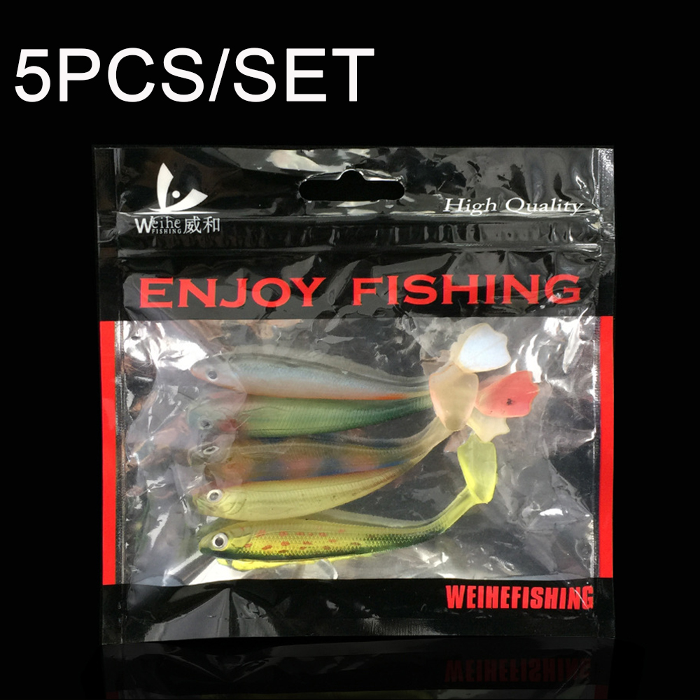 10 kpl/pussi pehmeä katkarapu madot kalaviehe hopea silikoni vaapuja kalastusvälineet jigging toukka kalastussyötti jigipää syötti 8cm/2g: Tyyppi 2-9cm 5 kpl