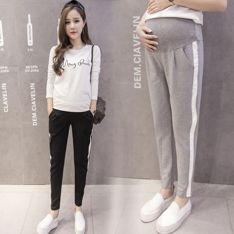 Pants For Pregnant Women Casual Cotton Sport Maternity Trousers Wear Pregnancy Clothes Gravida Autumn Loose Comfortable Clothing