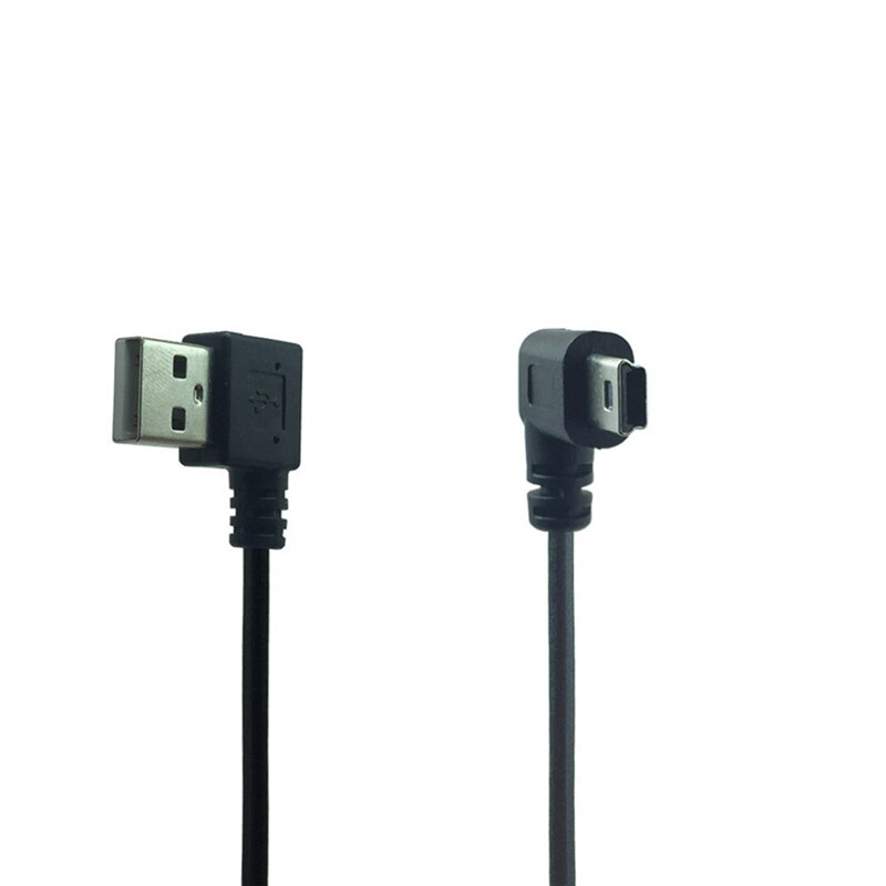 Mini Usb Kabel Mannelijke 90 Graden Links Schuin Naar Usb Male Haaks Kabel Sync Gegevens Opladen 0.2 M