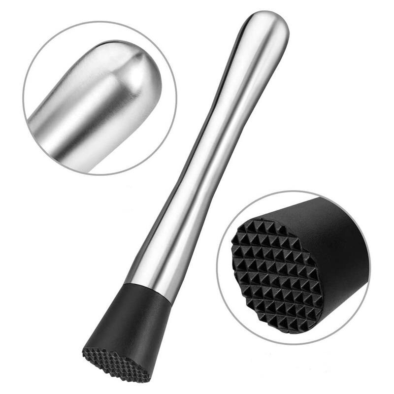 Stainless Steel Handy Wine Mixing Stirring Stick Portable Restaurant Coffee Shop Drink Ice Crushing Utensils Accessories