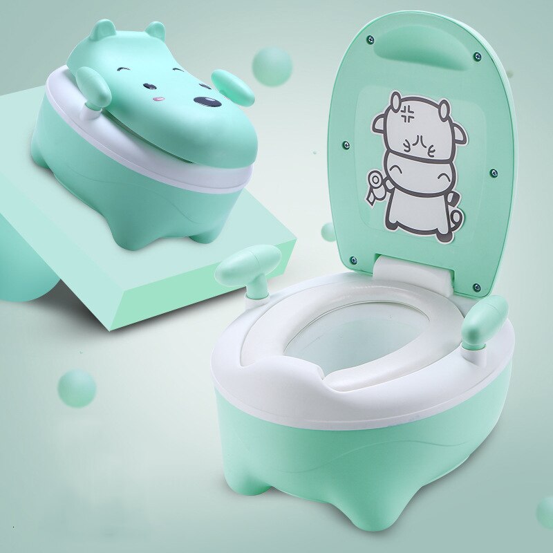 Barnpotta barnträningstecknad film mr. björn toalettbräda kan ge barn urinal bekväm potta tidig utbildning: Gröna har ofta pad