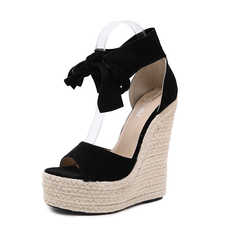 Tornozelo cinta cunha peep toe sandálias femininas plataforma gladiador salto alto niufuni mulher sapatos romanos tamanho 35-40 sandalias mujer: 8