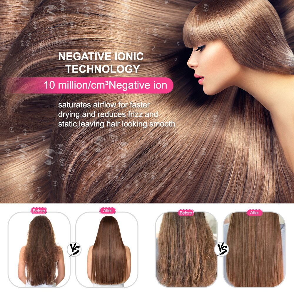 Autocure-secador de pelo eléctrico de un solo paso, W, voluminizador, cepillo de aire , alisador de pelo, peine, secador de pelo, novedad de 1200