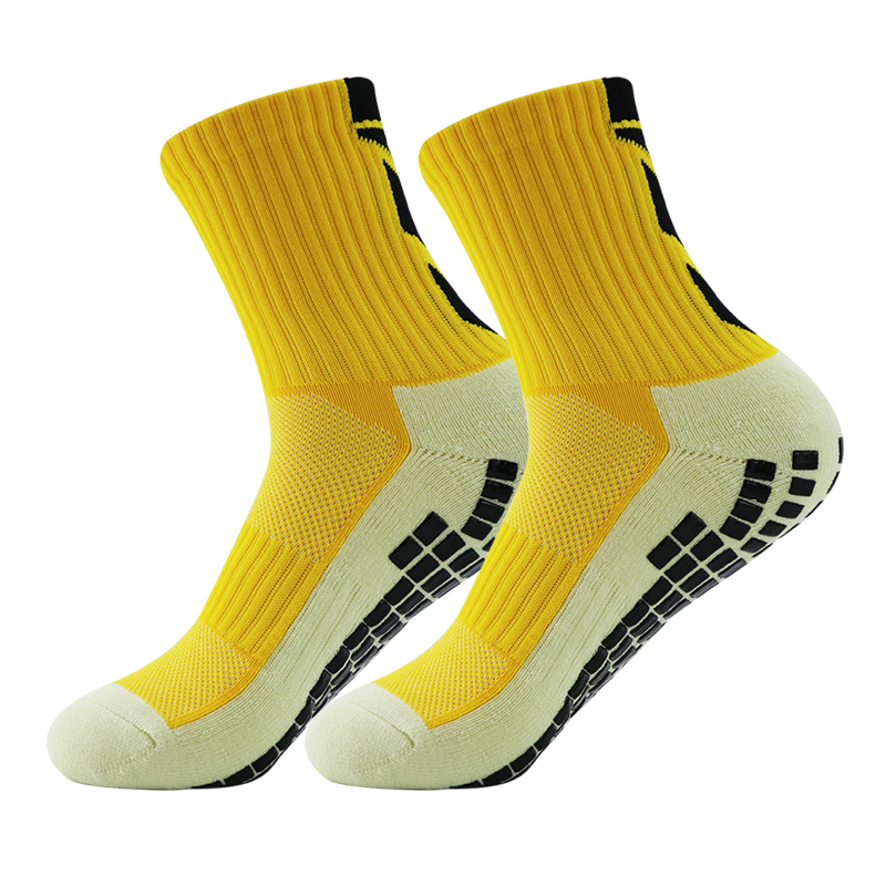 Calcetines de fútbol antideslizantes para fútbol, antihombres, adolescentes, niños, calcetines deportivos con agarre, calcetines de en negro, blanco y azul: Rojo