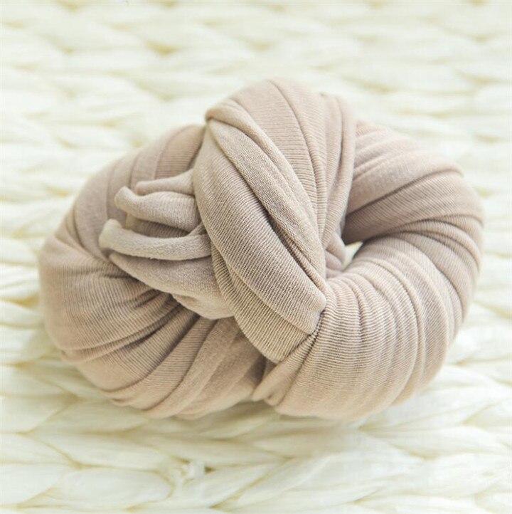 Ylsteed Pasgeboren Fotografie Props Stretch Baby Fotografie Wraps Deken Pasgeboren Inbakeren Baby Fotoshoot Props Accessoires: Khaki