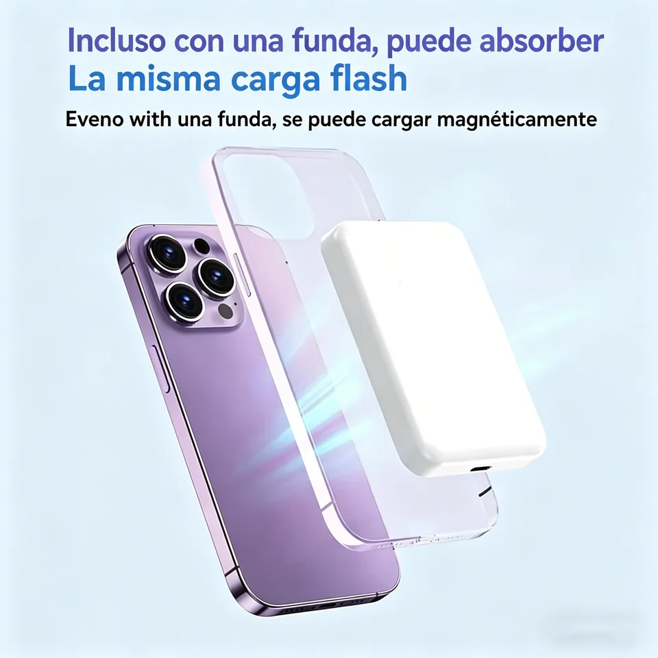 50000 mah trådlös magnetisk powerbank-laddare snabbladdningsbar bärbar laddare externt reservbatteri för apple iphone android