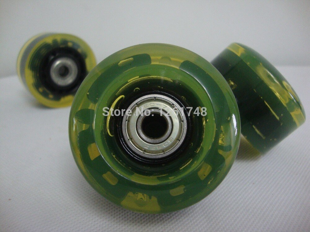 Ruedas para patines en línea, 8 Uds., 56*32mm, LED intermitente, con rodamientos de ABEC-7 608ZZ, accesorios para patines de doble rueda de 80a