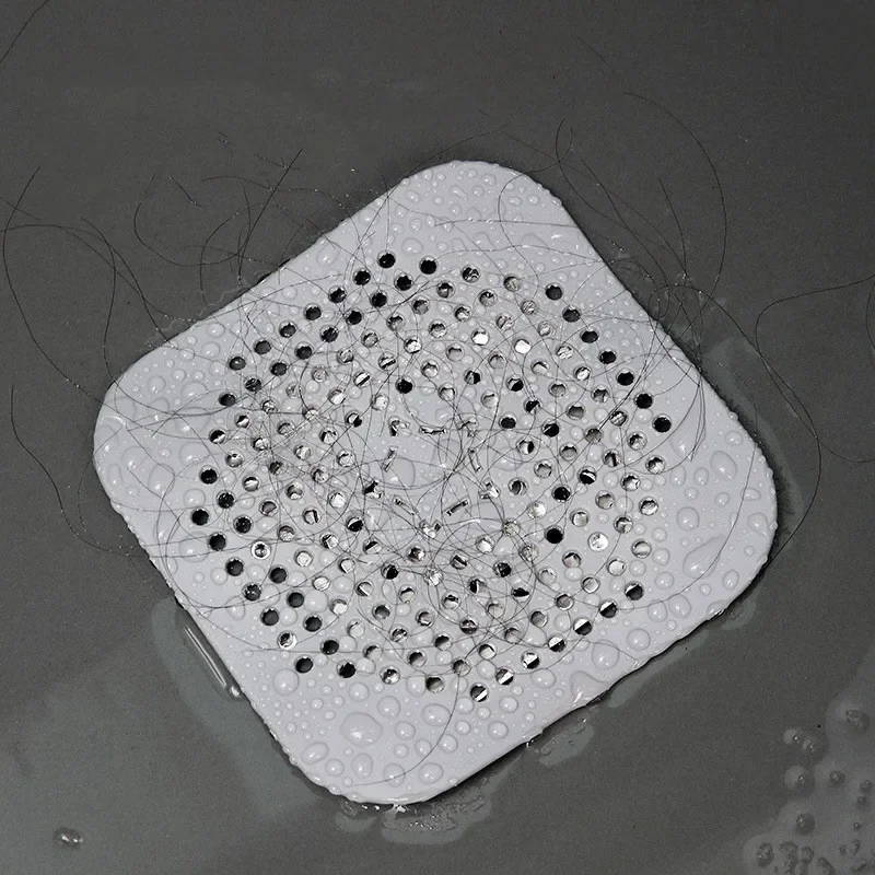 Filtro receptor de pelo de drenaje, colador antibloqueo para fregadero, bañera, suelo de la ducha, cubierta de tapón de silicona, accesorio para cocina y baño, 1 Uds.