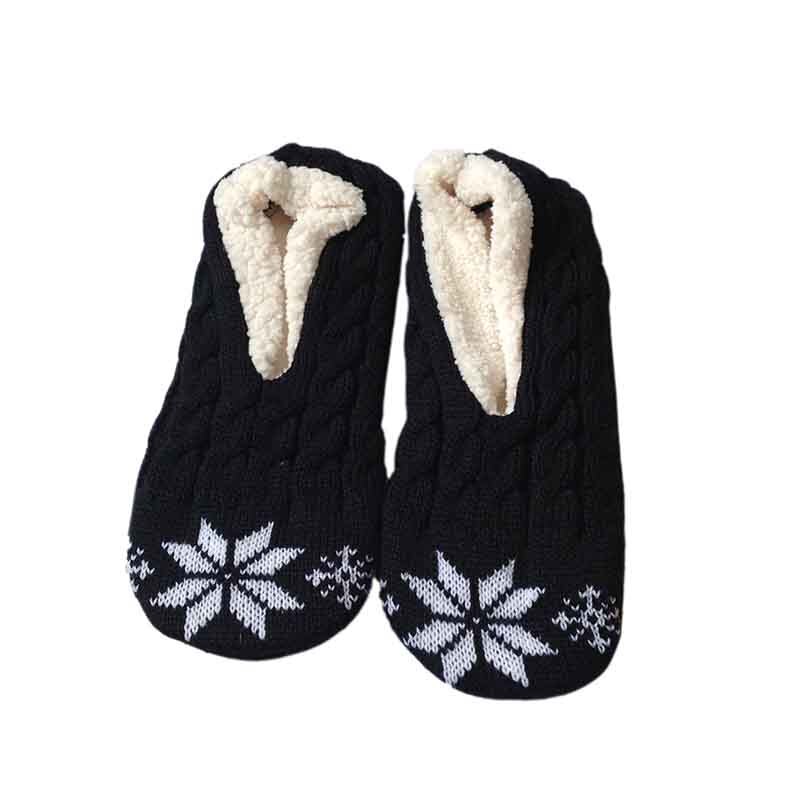 Calcetines de felpa para hombre, calcetín tejido, interior, Color sólido, calcetines de suelo, zapatos, calentador de invierno, pantuflas de fondo suave para dormitorio