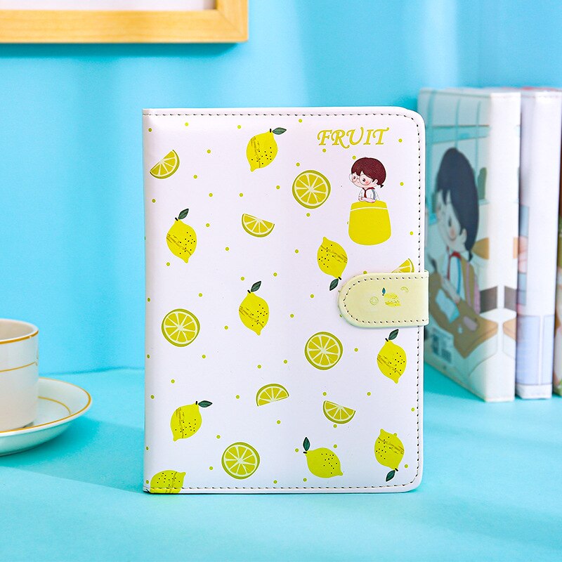 Skysonic A5 32K Aardbei Vruchten Gilrs Magnetische Gesp Notebook Leeg Gird Papier Zuivel Pu Boek Kawaii Journal Agenda Briefpapier