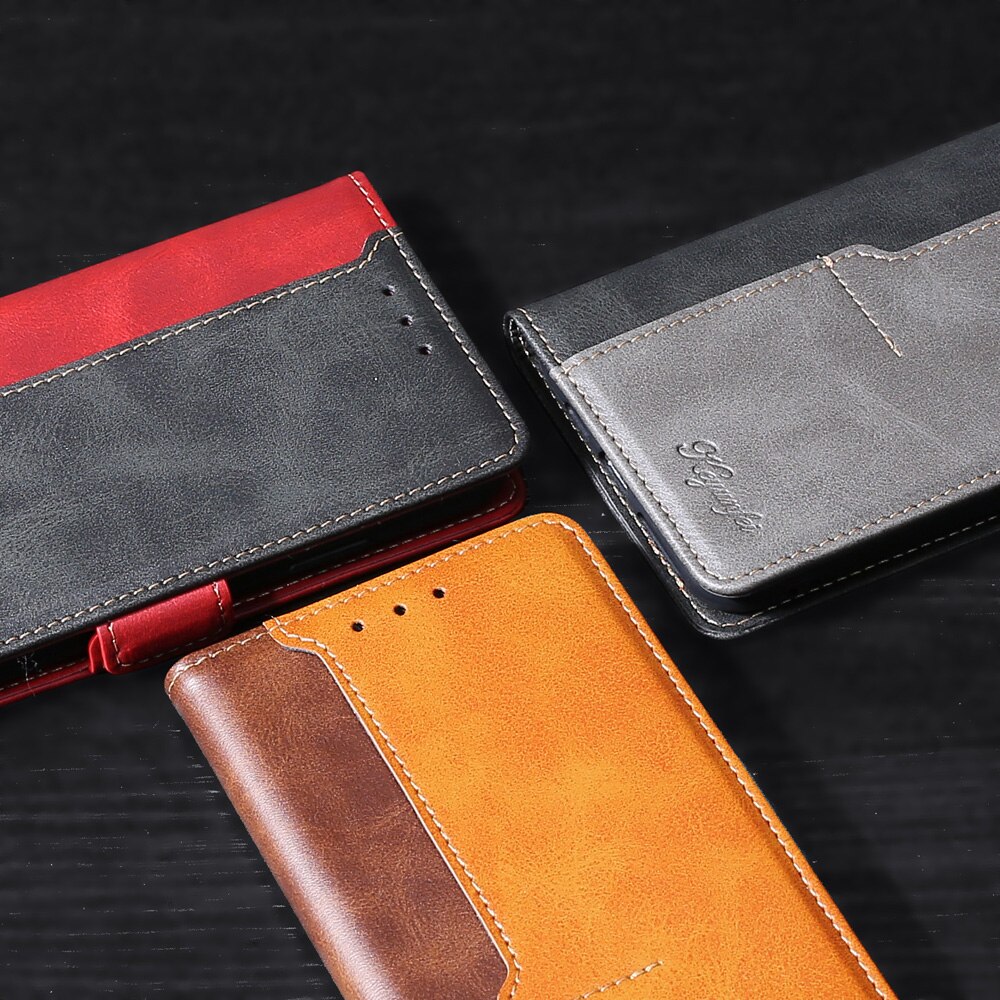 Leather Case For UMIDIGI S5 Pro/A7 Pro/Power 3/F2/A3X/A3S Cover Contrast Color Flip Wallet Flip Magnetic Leather Holster Case