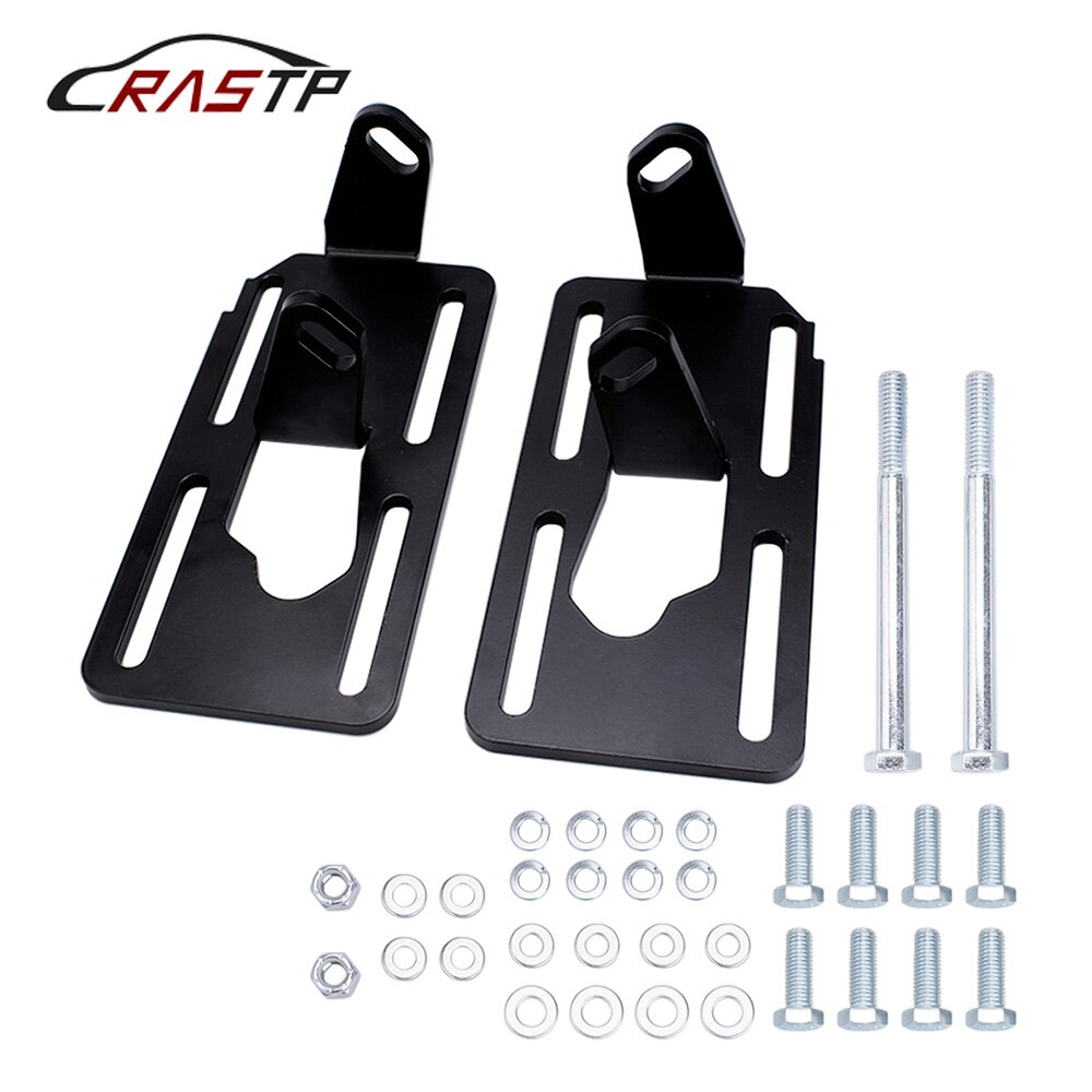 Black Steel Engine Swap Mount Brackets Kit Engine Compartment Fits for LS1 LS2 LS6 LSX Blazer Suburban Pickup 2wd RS-EM1022