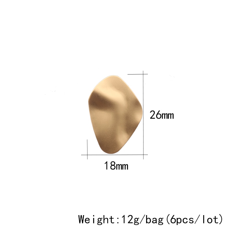 Zink-legierung Goldene 3D Geometrische Ohrringe Basis Ohrringe Stecker 18*26mm 6 teile/los Für DIY Ohrringe, Der zubehör