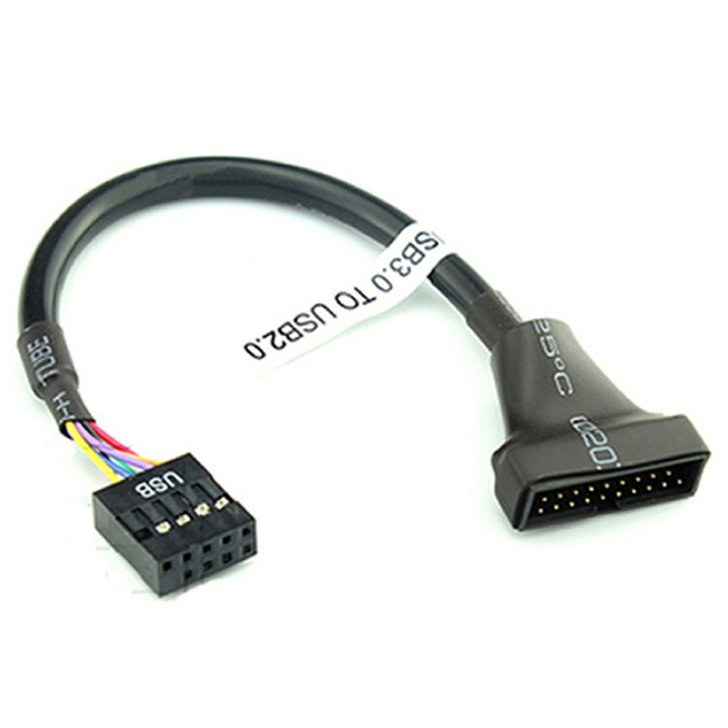 1Pc Moederbord Header Adapter Koord 19/20 Pin Usb 3.0 Female Naar 9 Pin Usb 2.0 Mannelijke