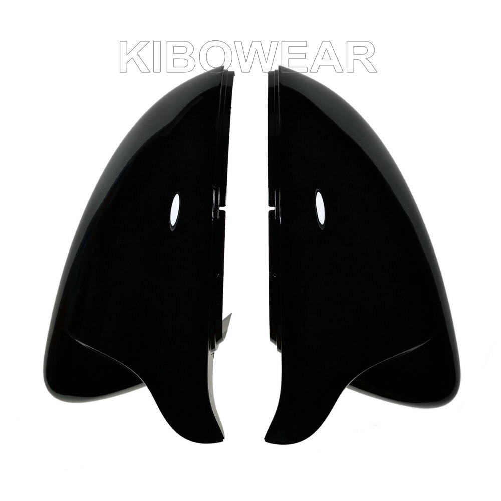 Sort horn form sidesving spejl cover til vw golf 7 mk7 7.5 gtd r gti gte vii cap e-golf sportsvan udskiftning