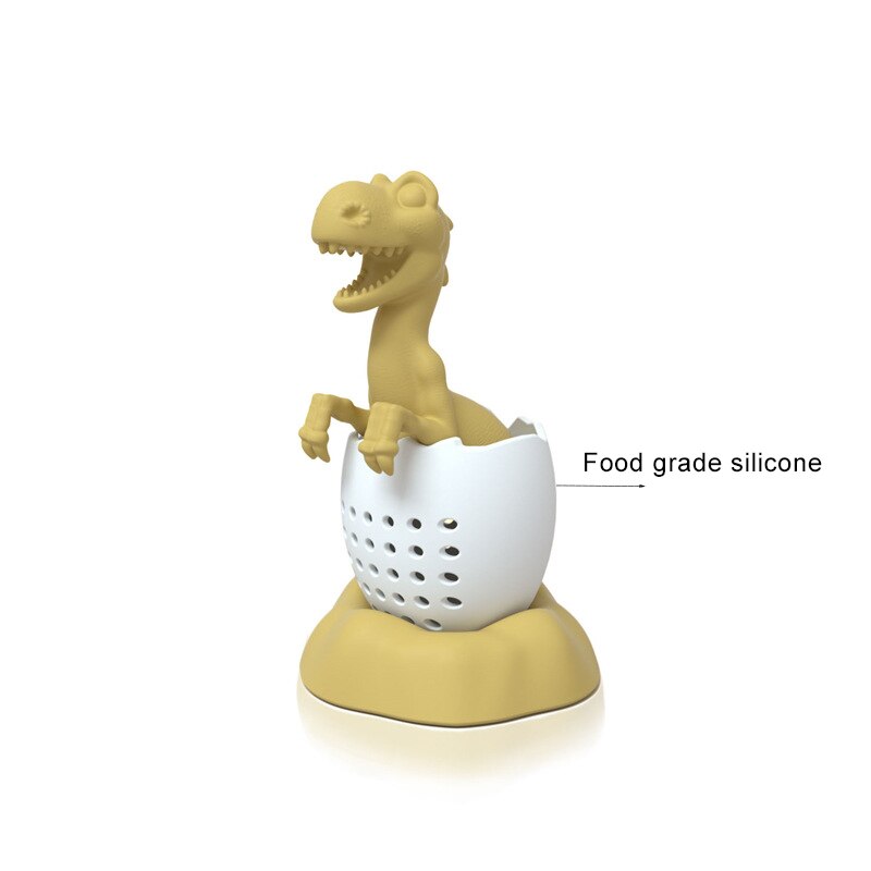 dinosaurio forma Infusor de té de colador de té de hierbas de hoja de especias filtro, colador reutilizable Teaware Filtro Infusor de té