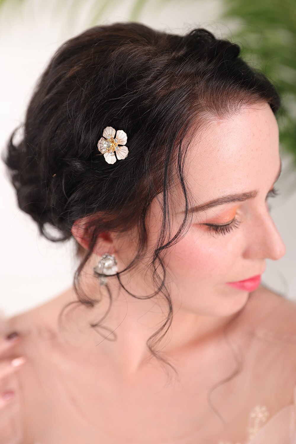 Corona de flores para boda, alfileres de pelo Noble de aleación de oro, tocados de novia para mujer, tocados para boda
