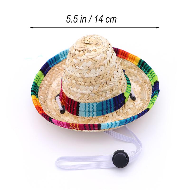 Dog Sombrero Hat Funny Dog Costume Chihuahua Clothes Mexican Party Decorations