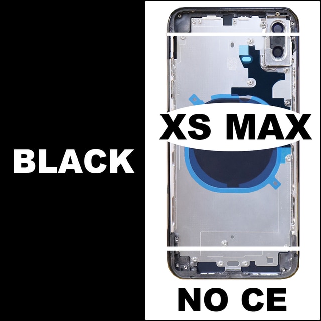 Voor Iphone Xs Xs Max Batterij Back Cover + Midden Chassis Frame + Sim Tray + Side Key Onderdelen Behuizing case Geen Flex Kabel +: XS Max- gray - NO CE