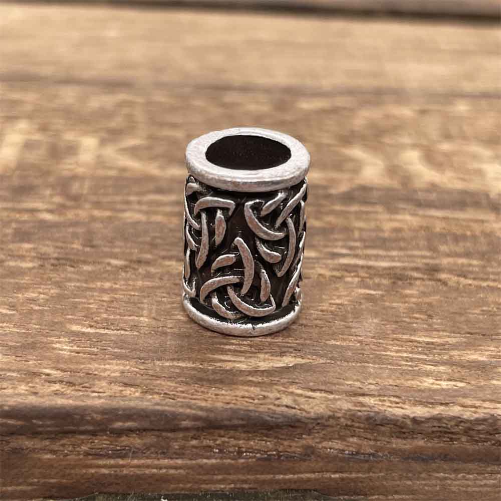 Cuentas de runas vikingas para hacer joyas, trenzas para el cabello, manualidades para Barba, espaciador de Metal Diy, accesorios de cuentas con agujero grande, aptos para pulsera