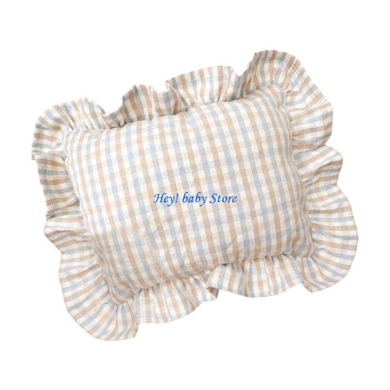 Q1FE Nordic Summer Baby Soothing Pillow Small Square Pillow Back Support Cushion Sleep Pillow Feature Not Removable