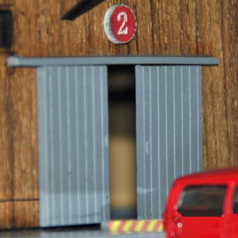 10Pcs 1:87 HO Scale Train Model Scene Sand Table Warehouse Door Model DIY Model