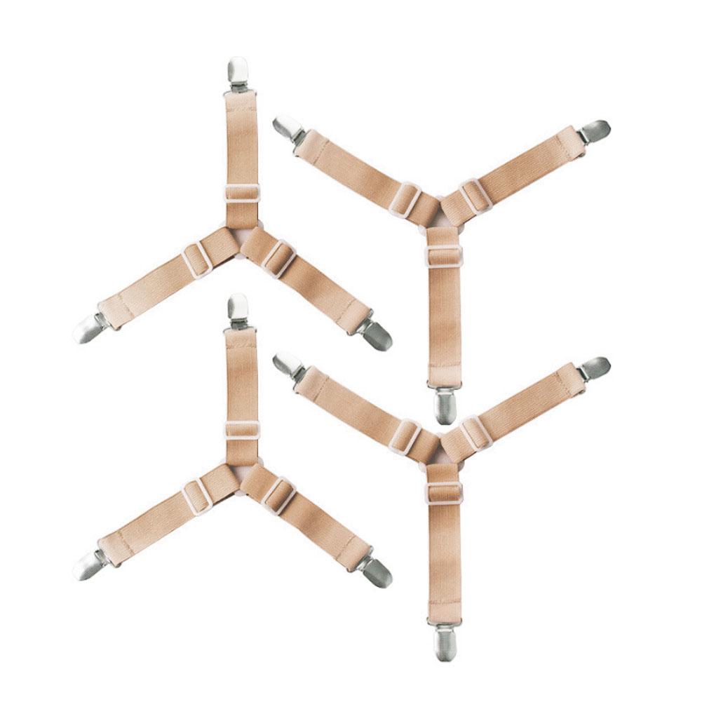 4 unids/set elástico cama pinzas para hojas ajustable pesado pinzas correas de la Liga: Khaki