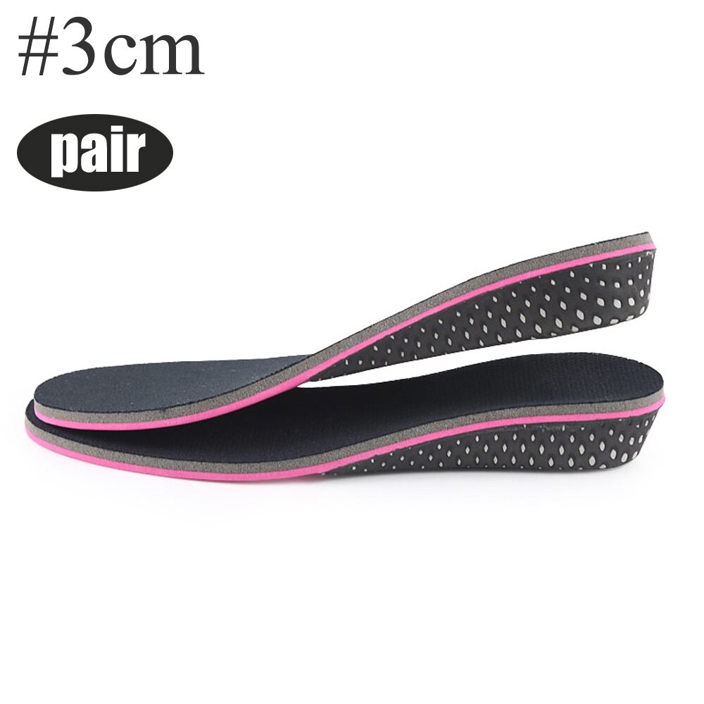 Tcare 1 pari 3cm/5cm unisex-korkeuden lisäys pohjalliset ilmatyyny kantapään nosto kenkäpehmuste mukavat pohjalliset miesten naisten jalkahoito: 3cm