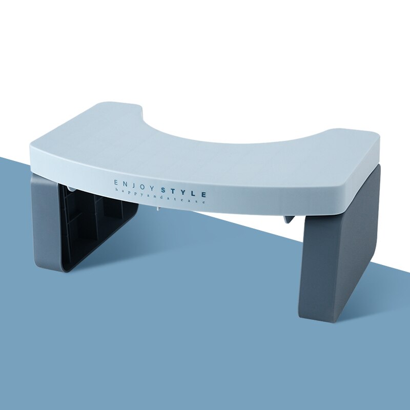 Plegable baño taburete para ponerse en cuclillas antideslizante aseo escabel Anti estreñimiento taburetes portátil paso para baño . Exclusivo.: Azul cielo