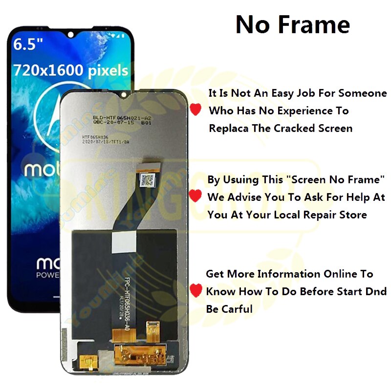 6.5 &#39;&#39;Original Voor Motorola Moto G8 Power Lite Lcd XT2055-2 Display Touch Screen Digitizer Voor Moto G8 Power Lite lcd Met Frame