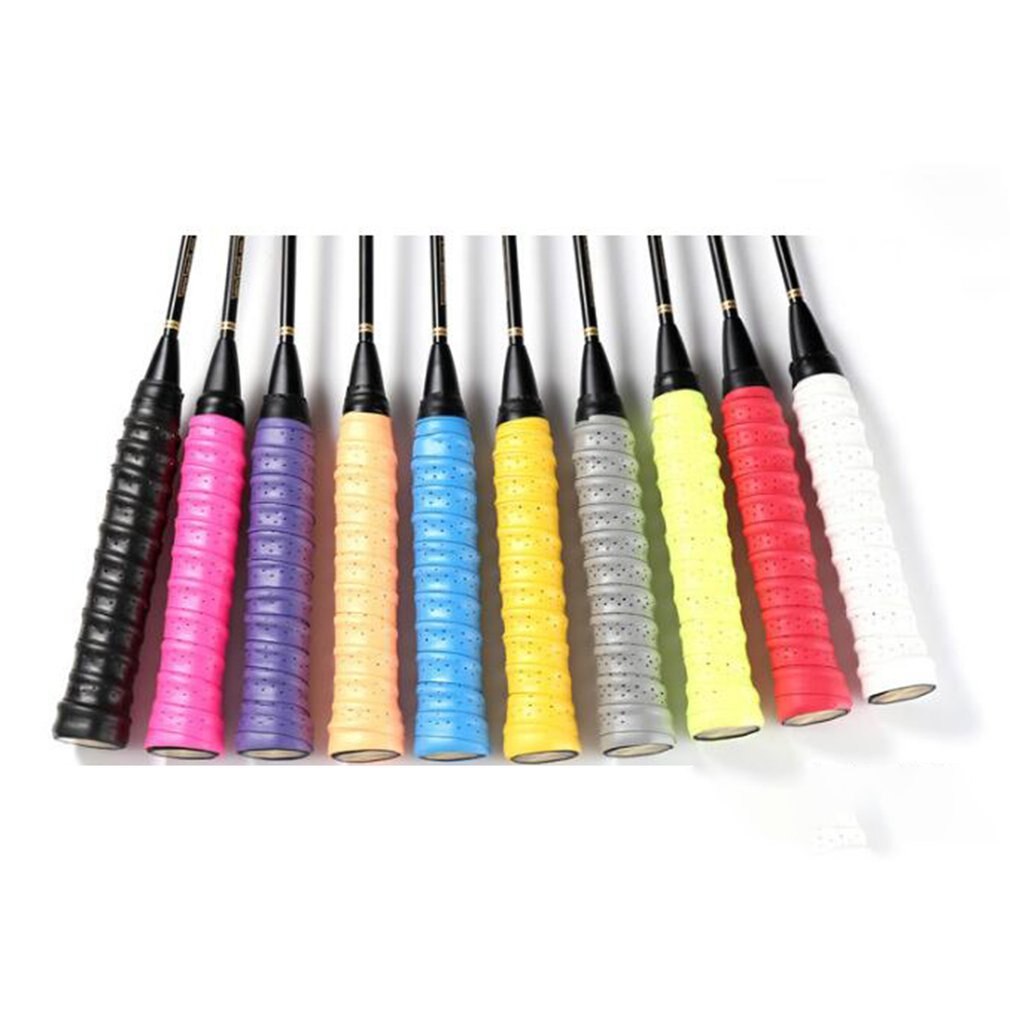 Plutônio tecido grosso badminton sweatband perfuração antiderrapante respirável quilha cola mão pegajosa raquete de tênis vara de pesca borracha