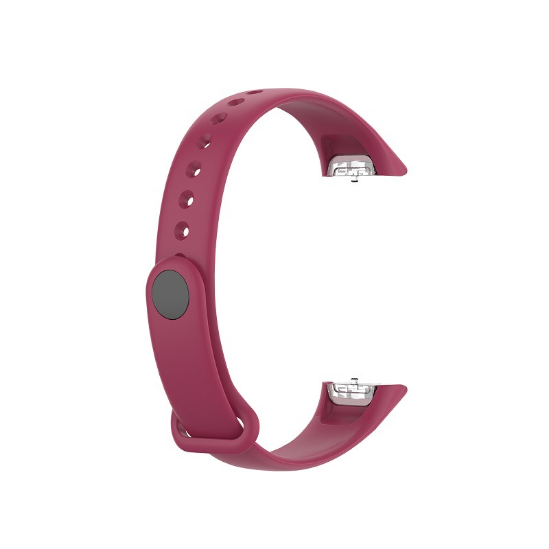 Silicone Sport Watch Band Strap Wrist Band Strap For Samsung Galaxy Fit SM-R370 Smart Bracelet Watch Strap Accessories: wine red