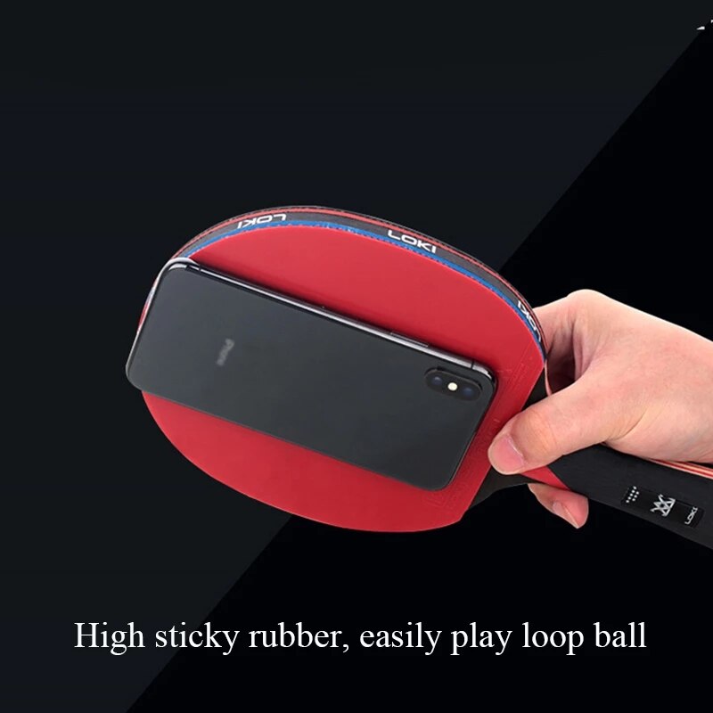 LOKI 8 Star Table Tennis Racket 7 Plywood Blade with High Sticky Rubber PingPong Bat Ping Pong Paddle with Bag