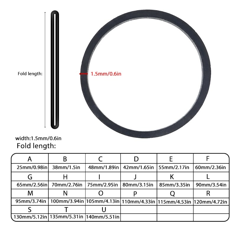 Cinta giratoria para DVD, cintas cuadradas de goma, cinta grabadora, 1,5mm, 10 unidades