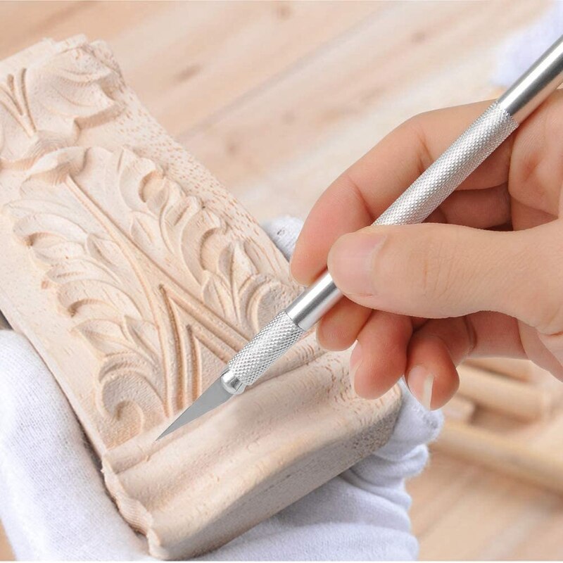 Art Carving Knife 6 Pcs Exacto Knife Upgrade Precision Carving Craft Knife Hobby Knife With 60 Pieces Blades For Cutting