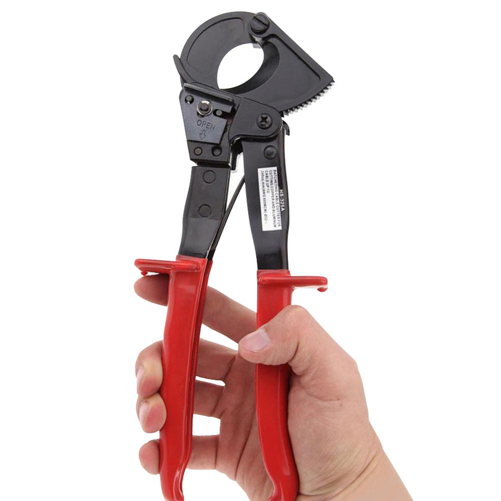 HS-325A 240mm2 Insulated Pliers Ratcheting Ratchet Cable Cutter Carbon Steel Germany Wire Cutter Long Nose