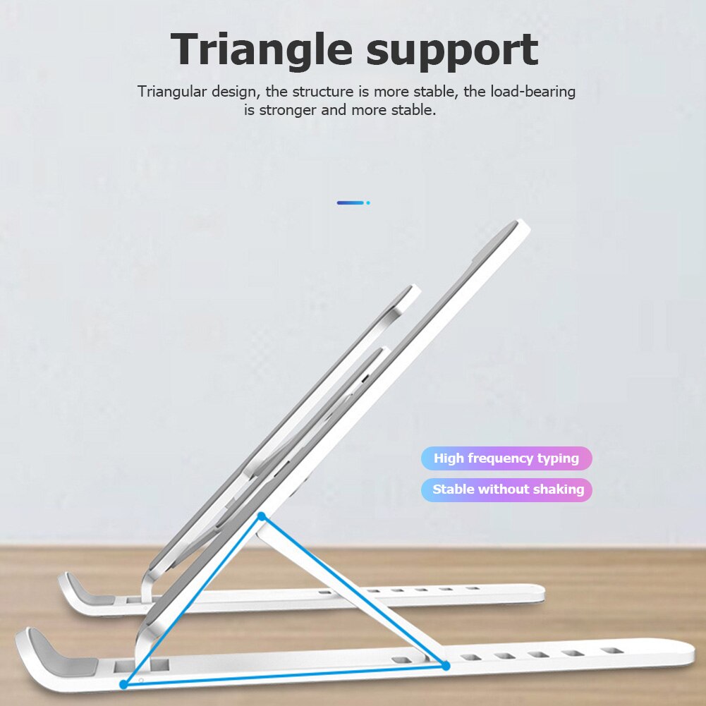 Pieghevole taccuino PC Staffa Regolabile Staffa di Supporto di Raffreddamento del PC 7 Ingranaggi Altezza Del computer Portatile Del Supporto Del Basamento per il computer portatile da 15.6 pollici