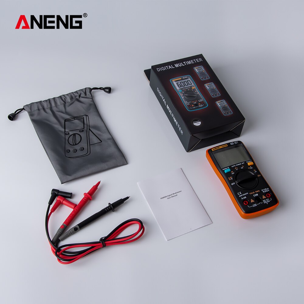 ANENG AN8008 Digital Multimeter 9999 counts True-RMS Square Wave Backlight AC DC Voltage Ammeter Current Ohm Auto/Manual